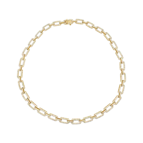 Pave Diamond Link Necklace