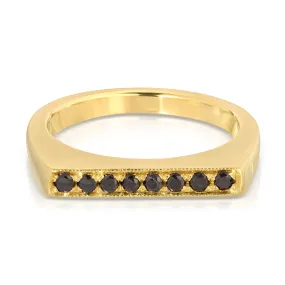 Pave Geo Ring - Black Diamond