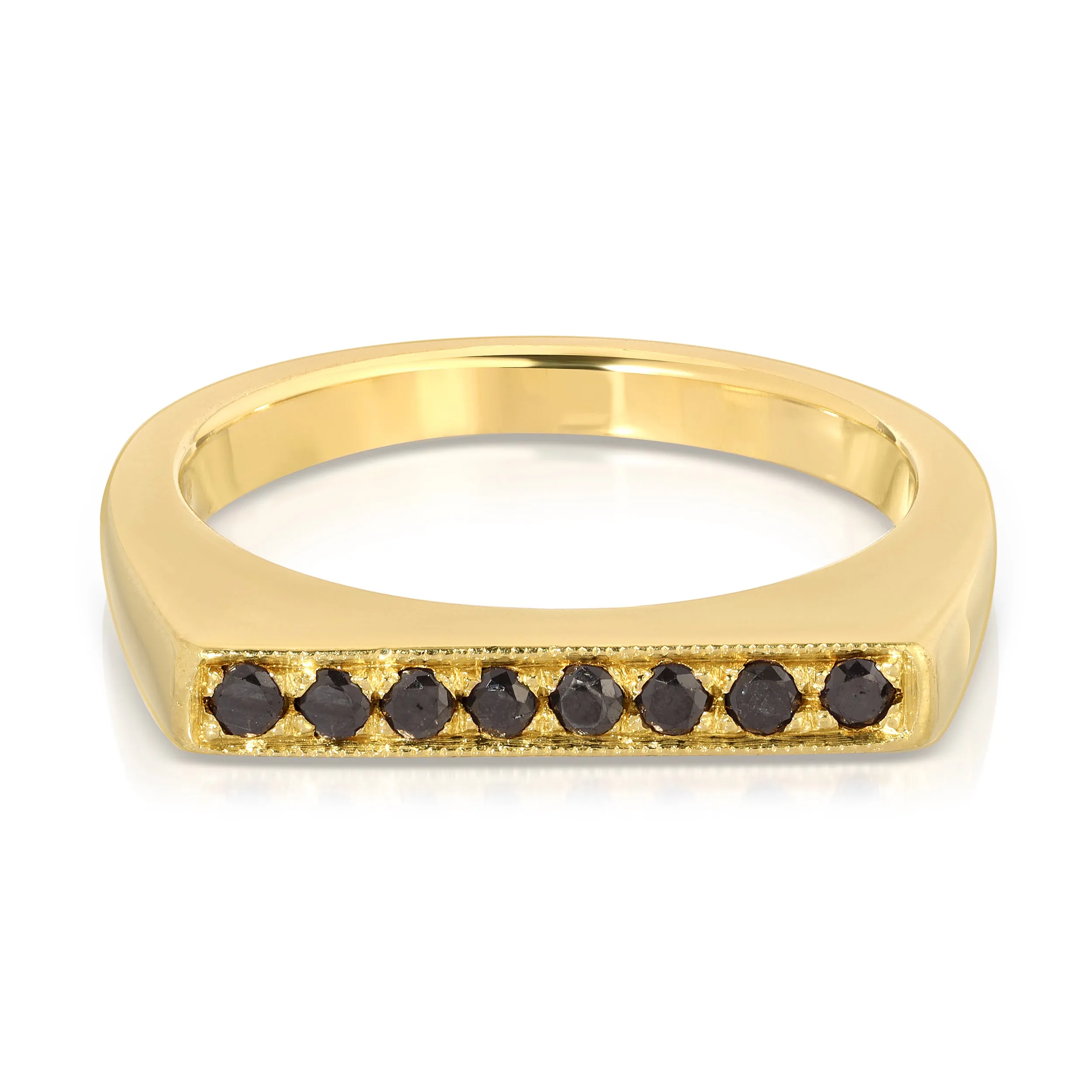 Pave Geo Ring - Black Diamond