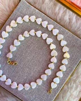 Pearl Multi Heart Necklace