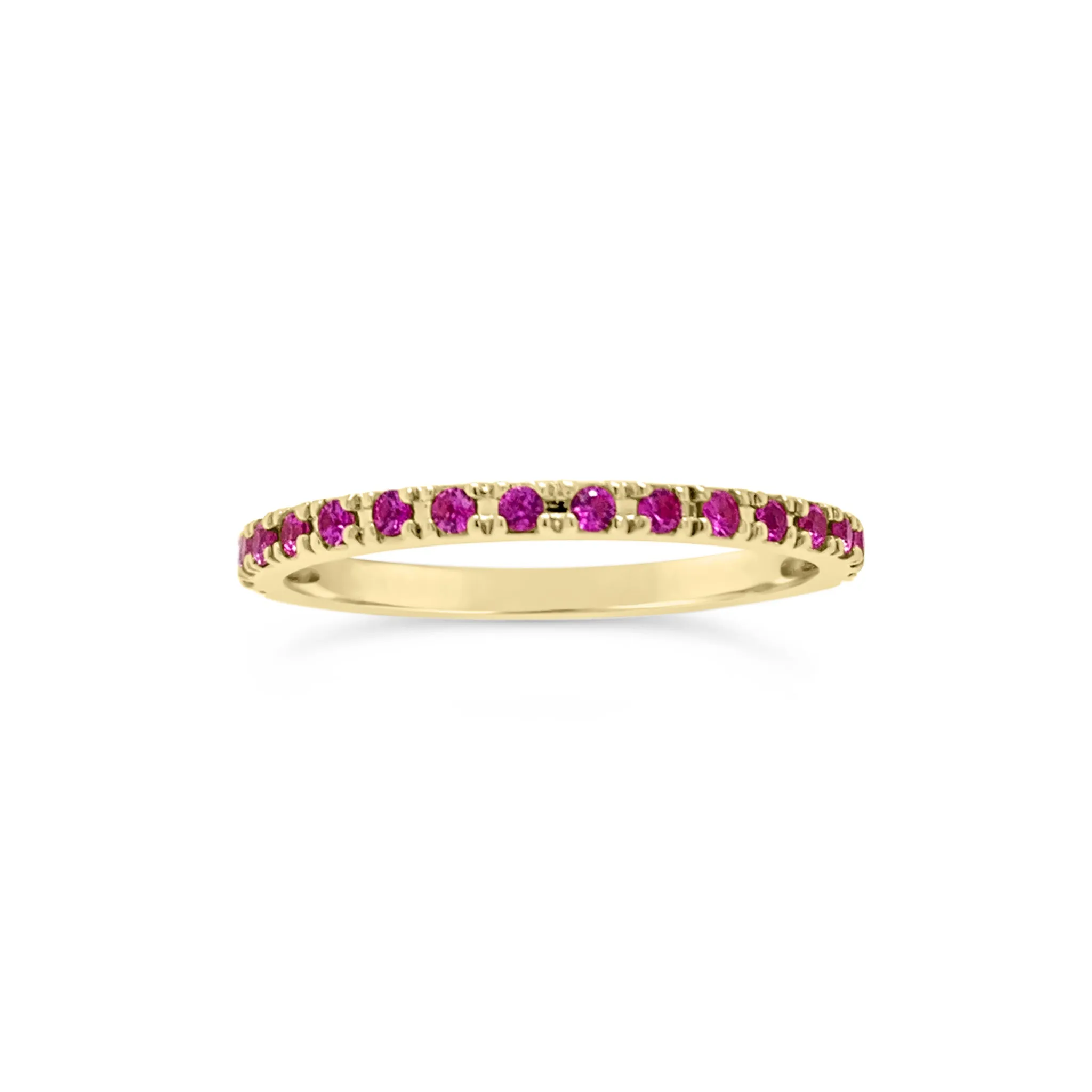 Pink Sapphire Eternity Band