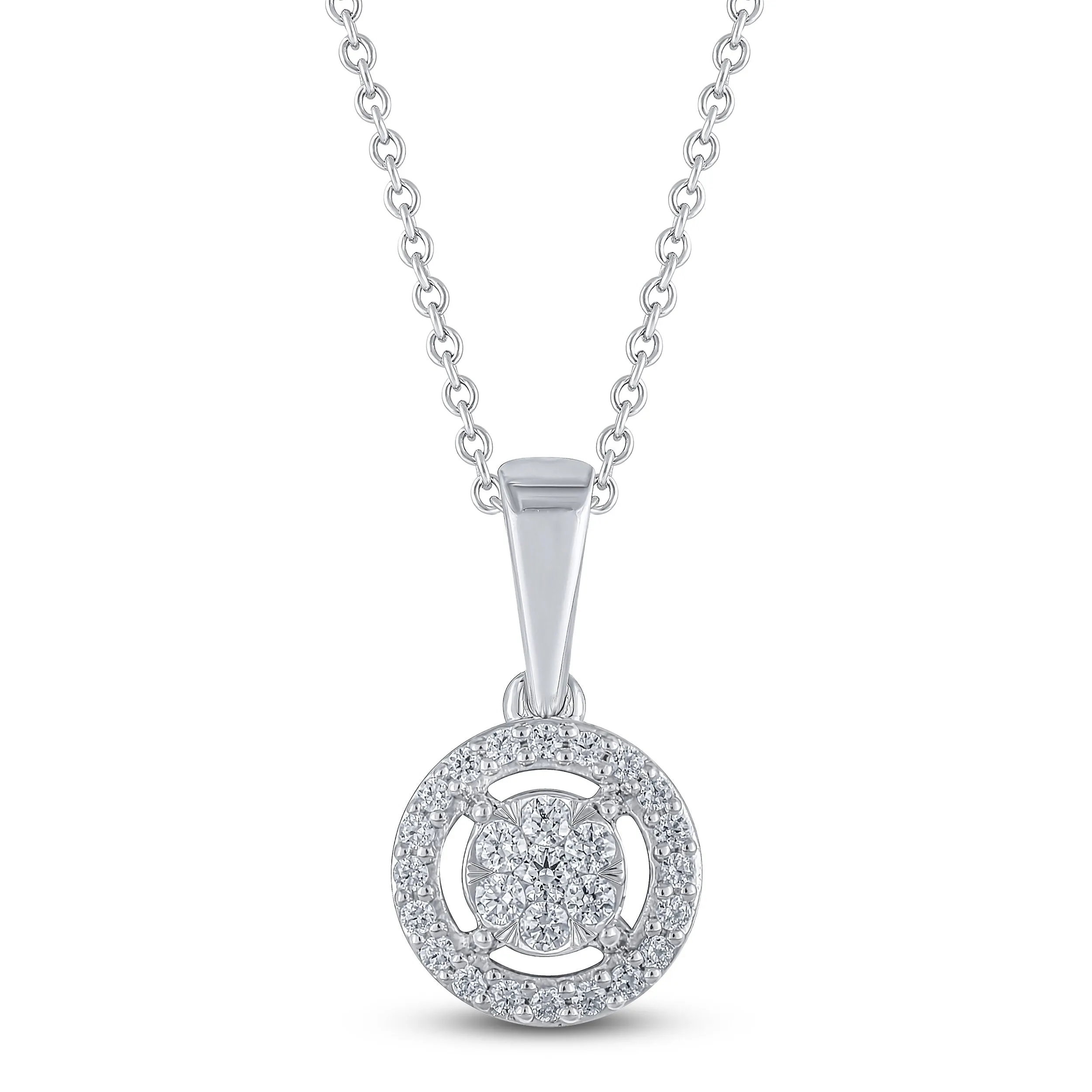 Pre-Owned Jared 1/6 ct Diamond Necklace in 10K White Gold