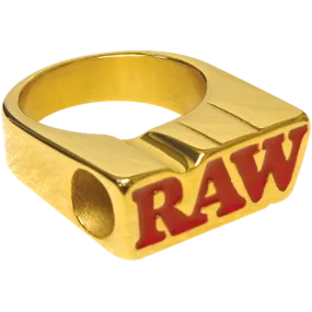 RAW Smokers 24K Gold Plated Ring with tapered Tip hole