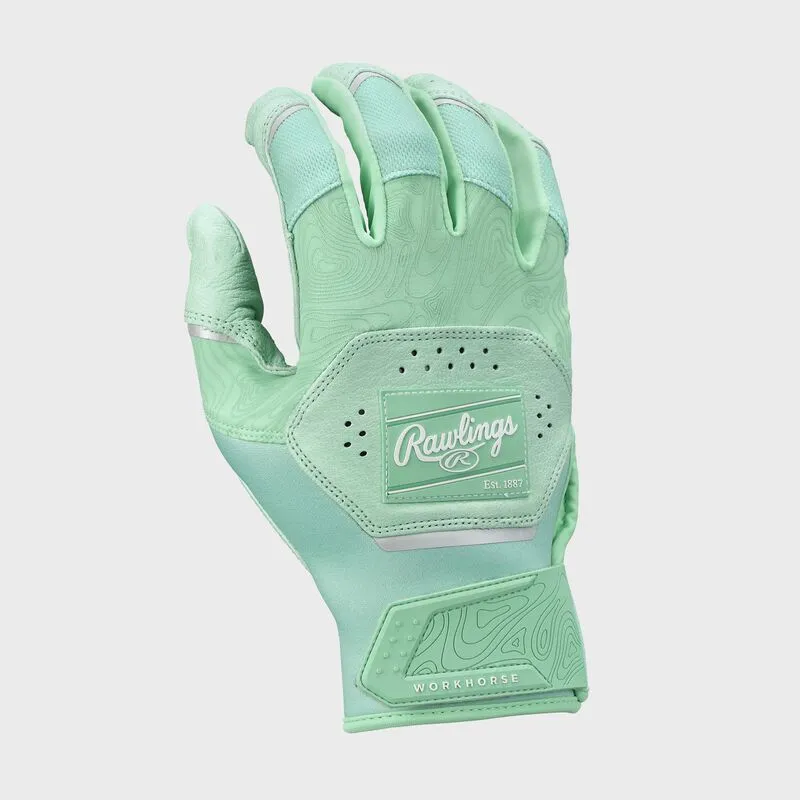 Rawlings Workhorse Batting Gloves | Adult | Mint