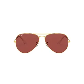 Ray Ban Gold Sunglasses with Violet Gradient Lenses-RB_3025_9196AF_55mm