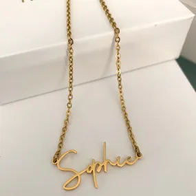 SCRIPT NAME NECKLACE