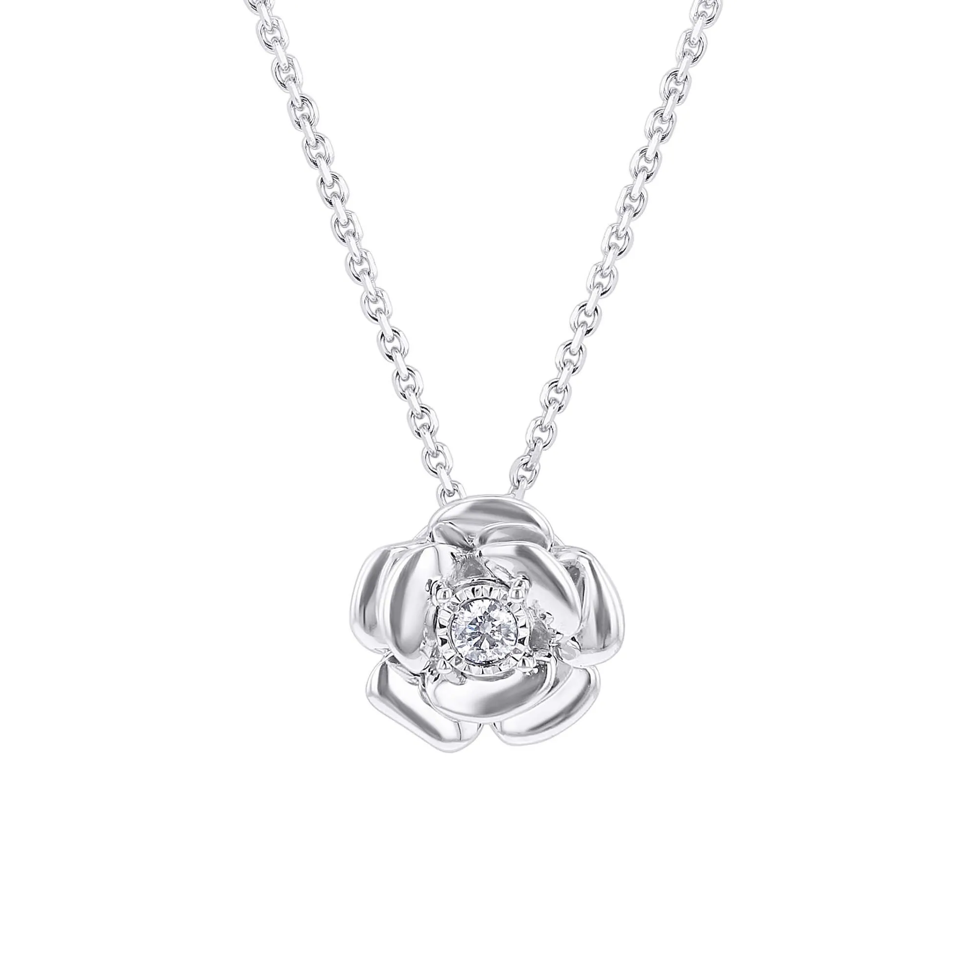 Silver Mirage Rosa Diamond Necklace