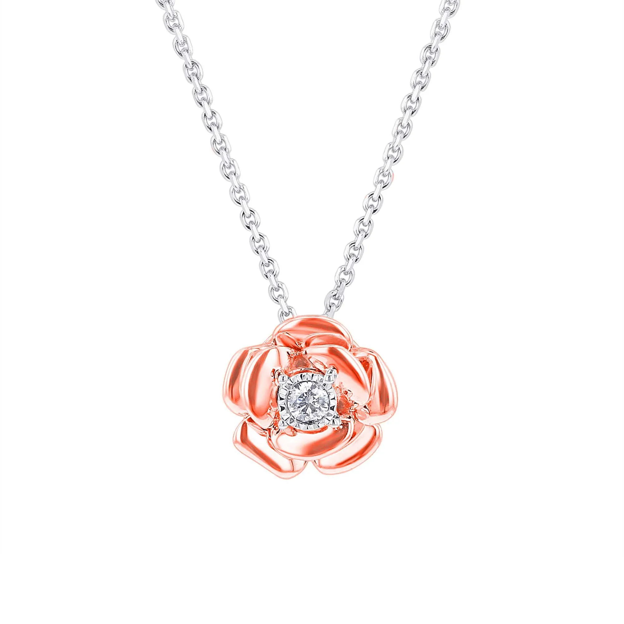 Silver Mirage Rosa Diamond Necklace