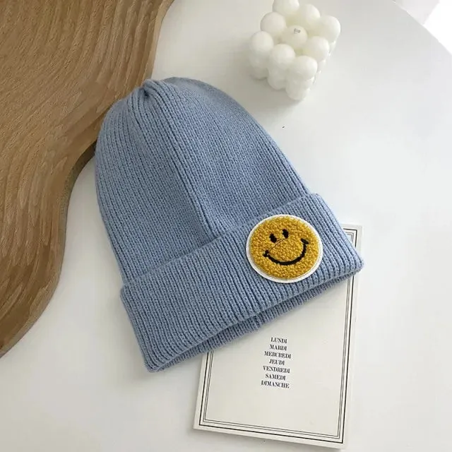 Smiley Face Warm Knitted Hat for Men And Women