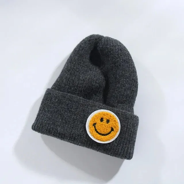 Smiley Face Warm Knitted Hat for Men And Women