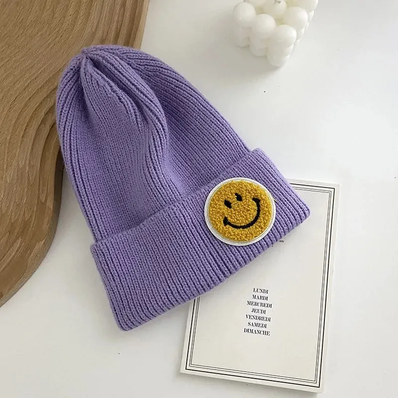 Smiley Face Warm Knitted Hat for Men And Women