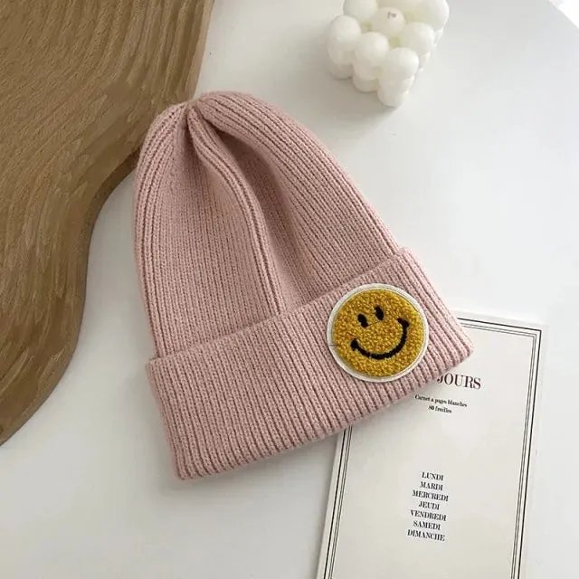 Smiley Face Warm Knitted Hat for Men And Women