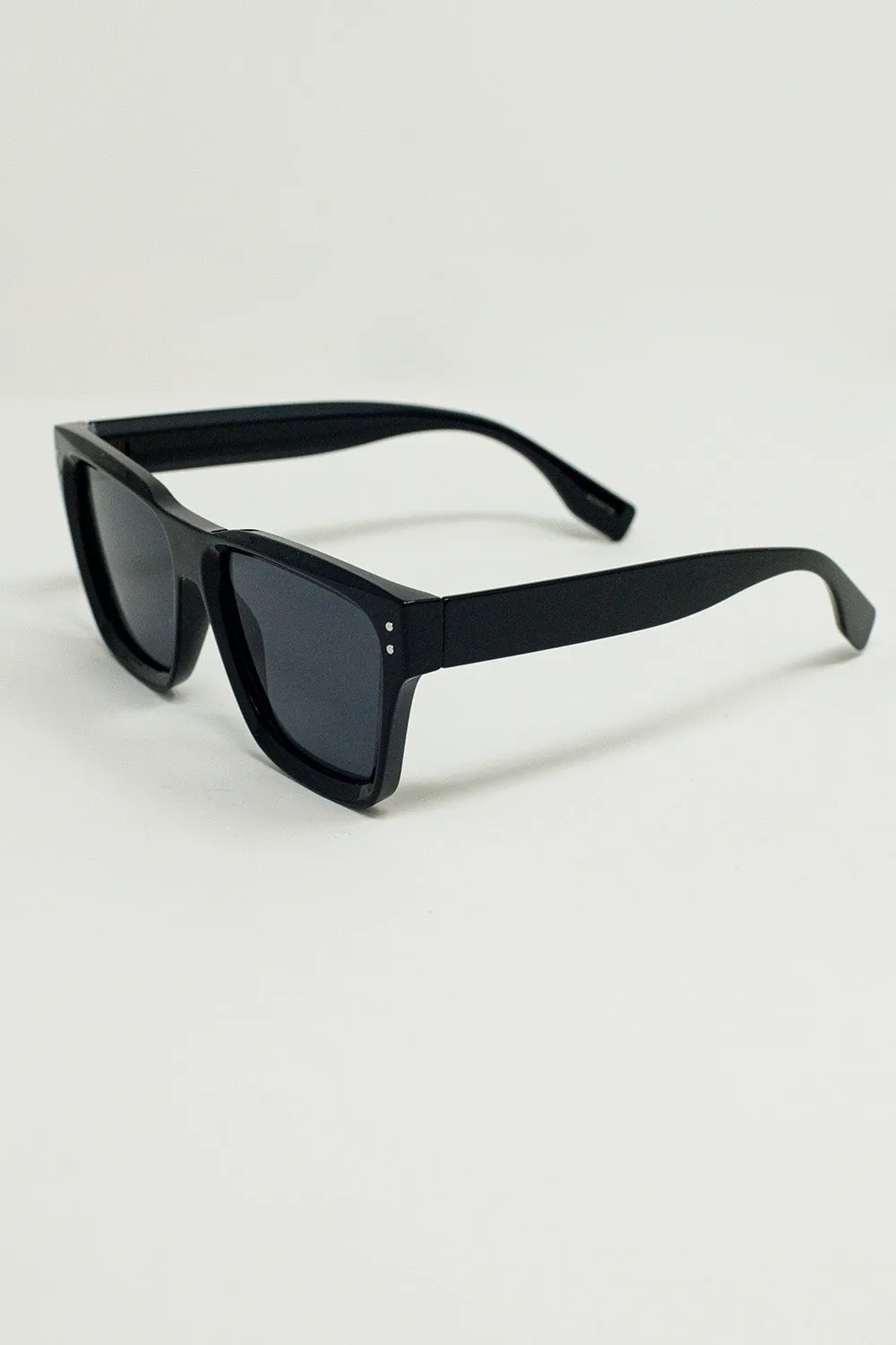 Square Chunky Black Sunglasses