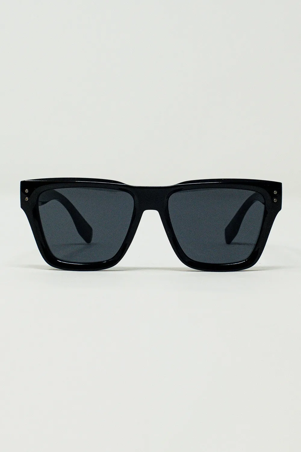 Square Chunky Black Sunglasses