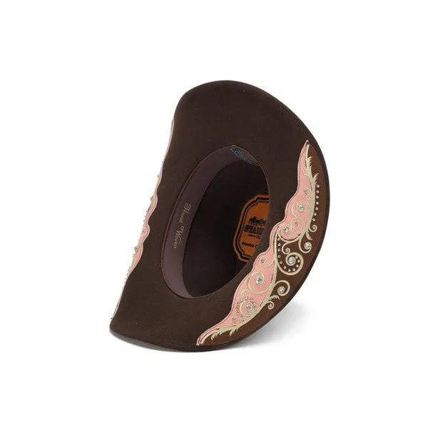 Stampede Hats - Filigree Brown Rhinestone Felt Cowboy Hat