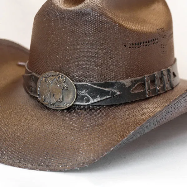 Stampede Hats - Studded Brown Stallion Cowboy Hat