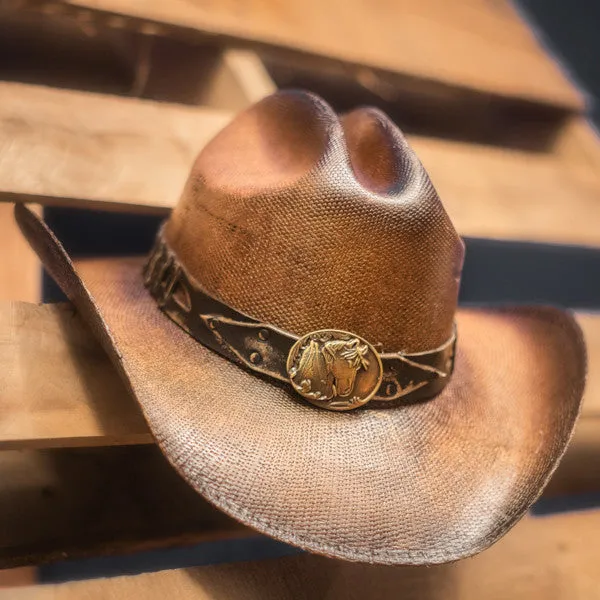 Stampede Hats - Studded Brown Stallion Cowboy Hat