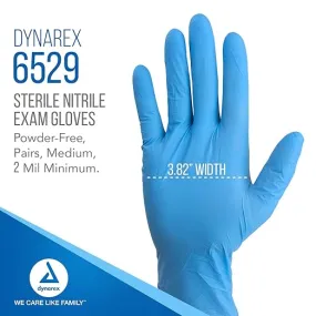 Sterile Nitrile Gloves, Textured Fingertips Blue, Pairs, 50pr/bx