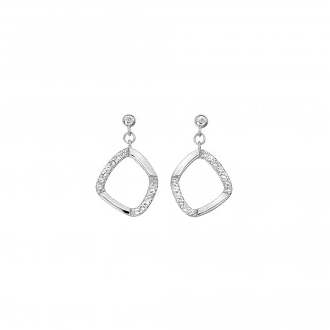 Sterling Silver Behold White Topaz Earrings DE646