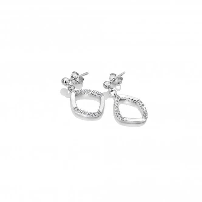 Sterling Silver Behold White Topaz Earrings DE646