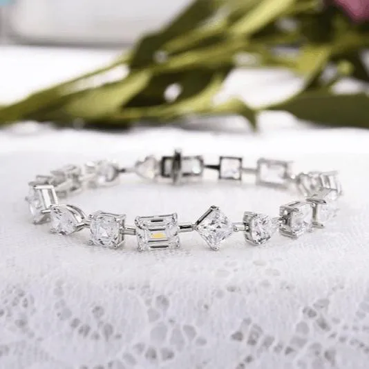 Stunning Unique Design Bracelet In Sterling Silver