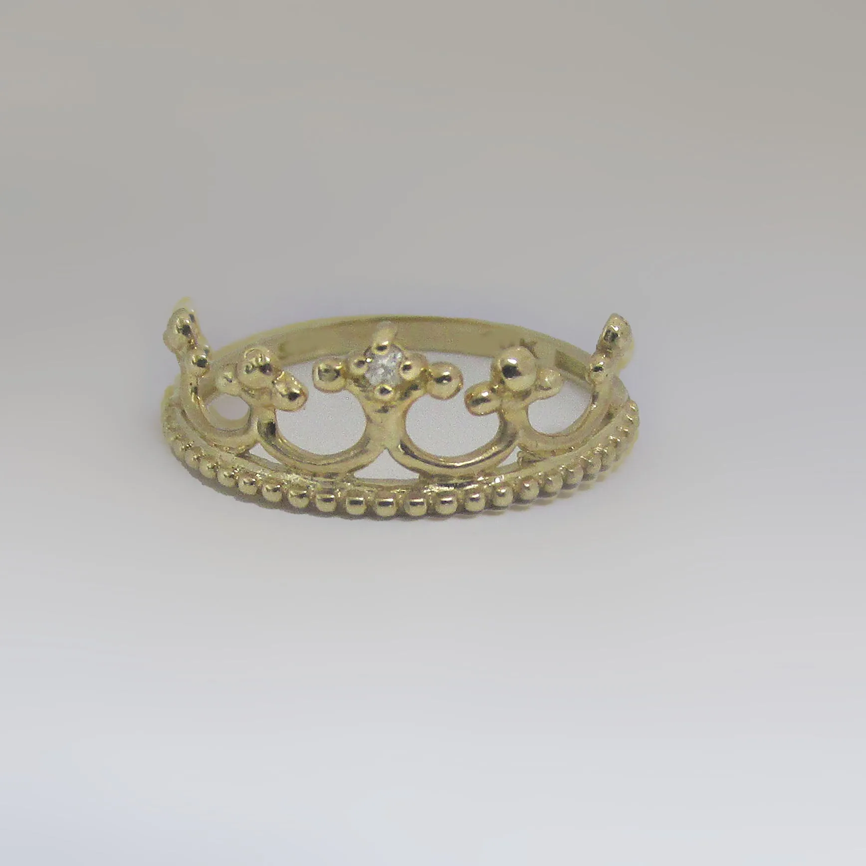 Tiara Crown Ring 10k Yellow Gold