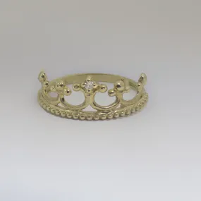 Tiara Crown Ring 10k Yellow Gold