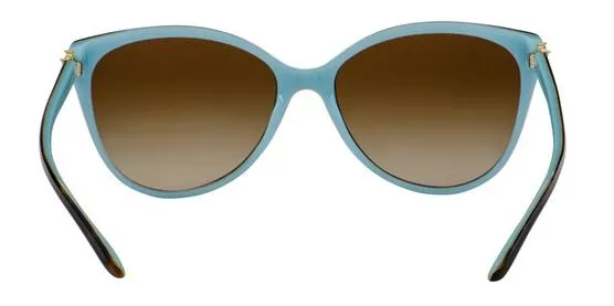 Tiffany & Co. Cat Eye Non-Polarized Sunglasses - Havana/Tiffany Blue/Brown Gradient