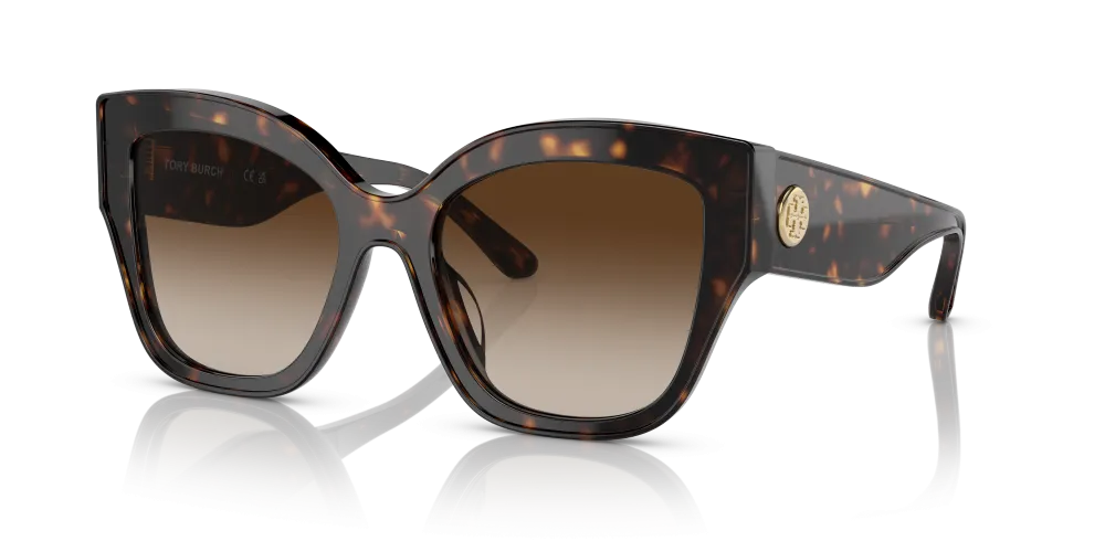 Tory Burch Butterfly Non-Polarized Sunglasses - Dark Tortoise/Brown Gradient