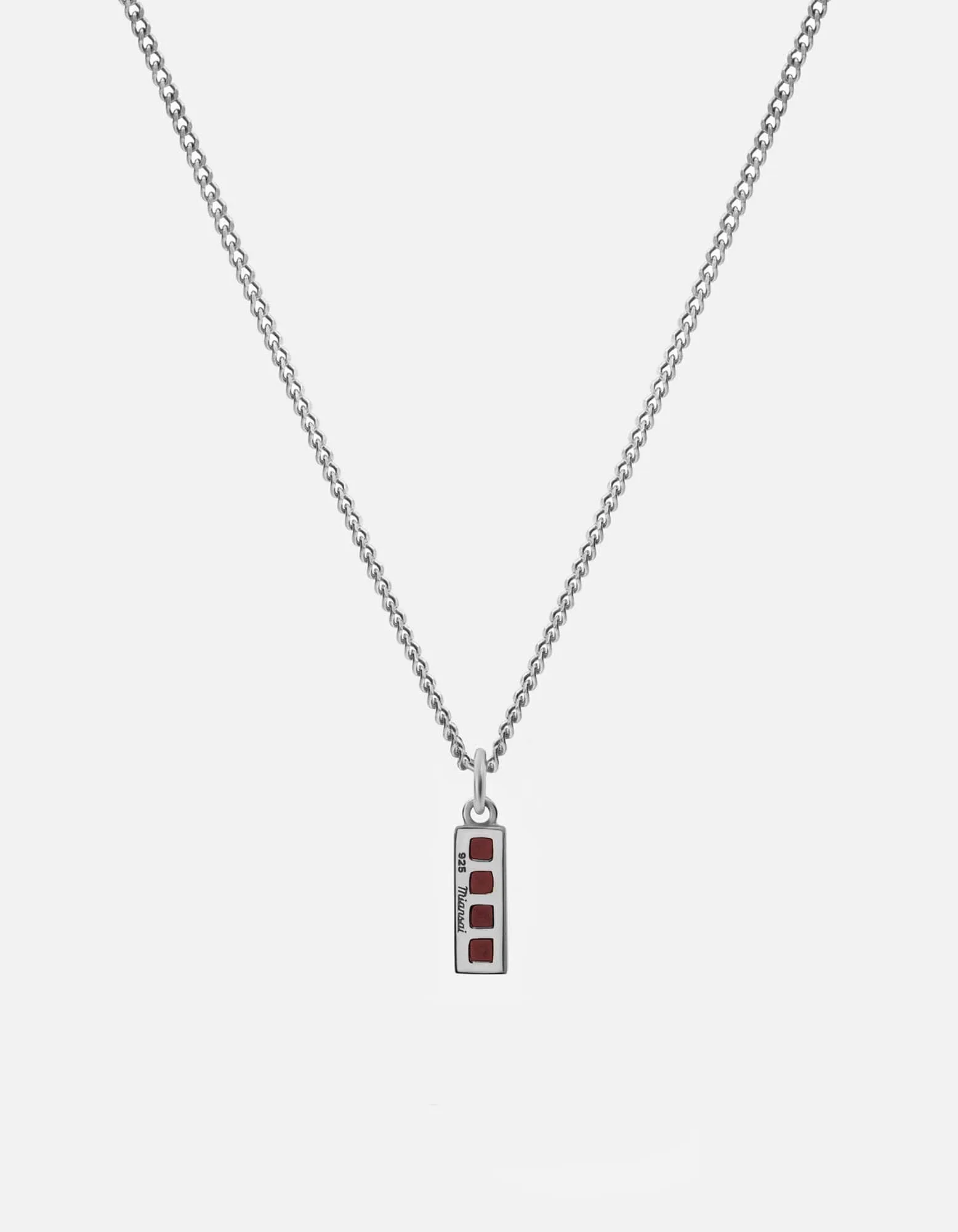 Totem Garnet Necklace, Sterling Silver