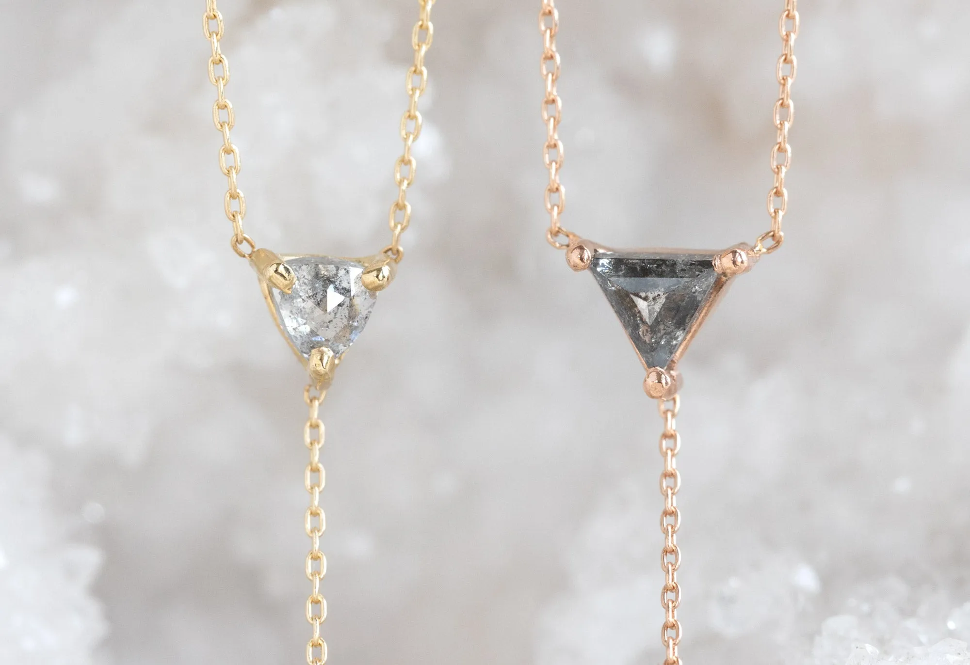 Trillion Diamond Lariat Necklace