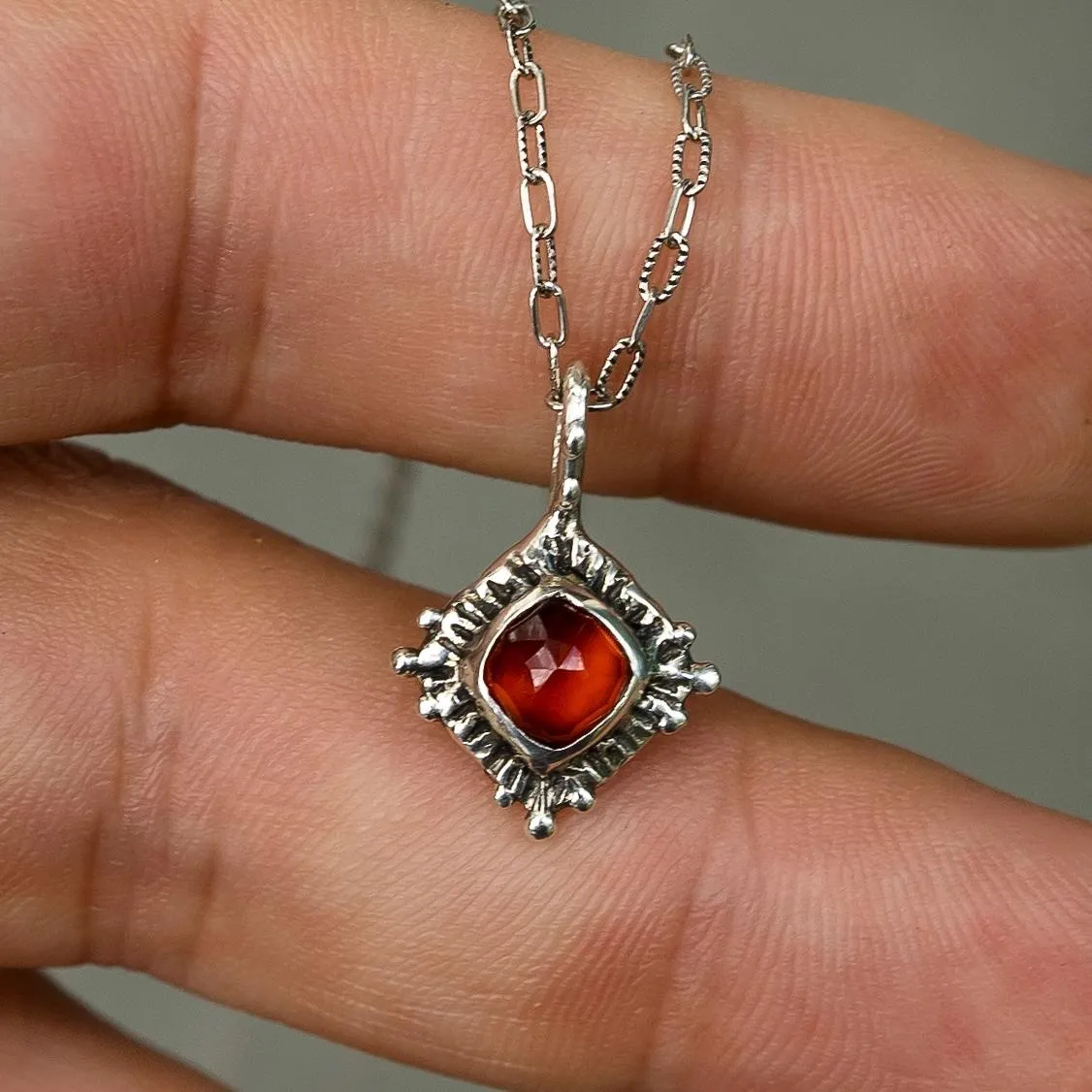 TRINITY / Garnet Pendant