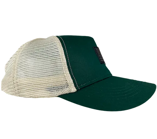 Trucker Hat Green/White with US Flag