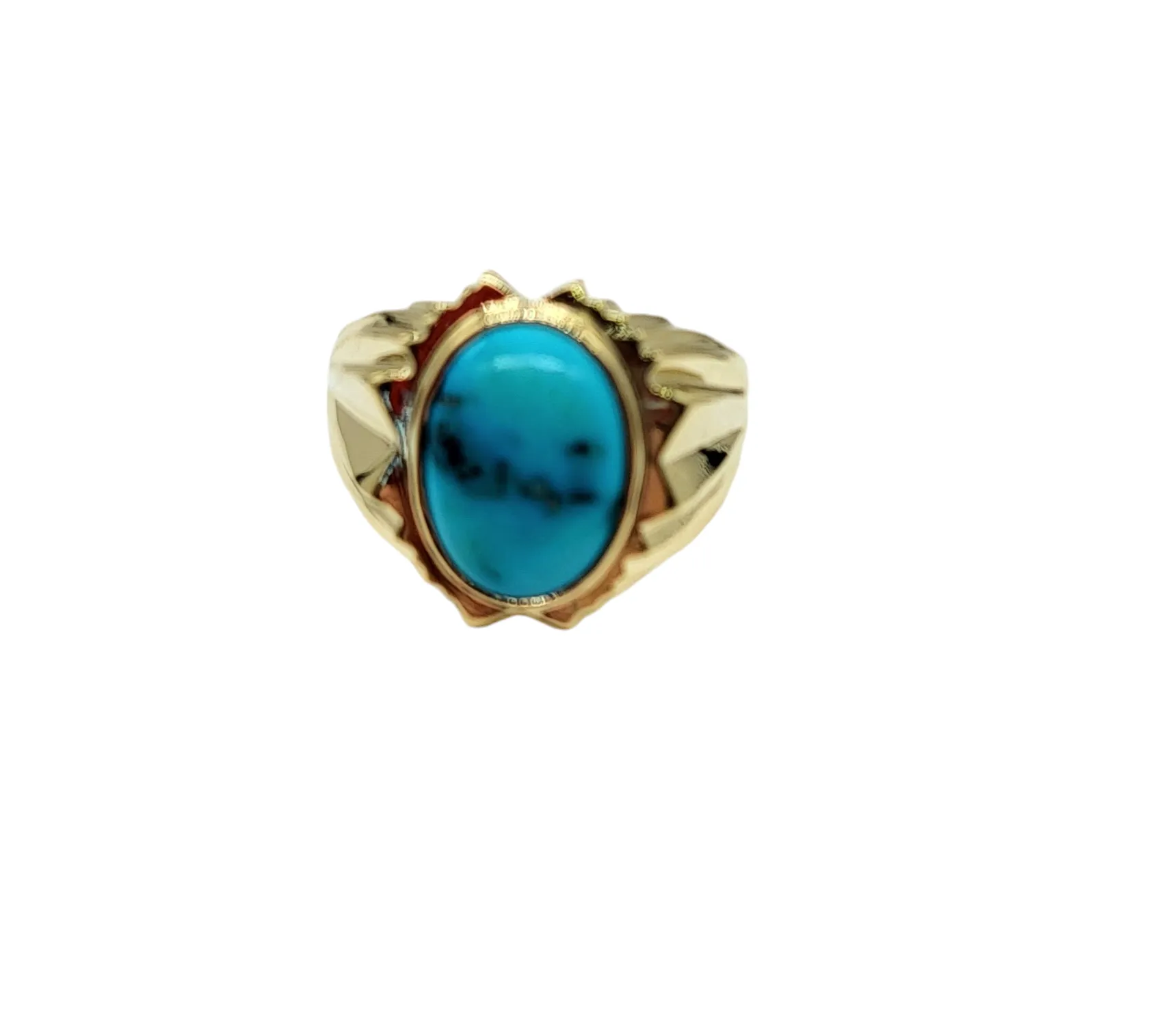 Turquoise and 14 Karat Gold 
Ring