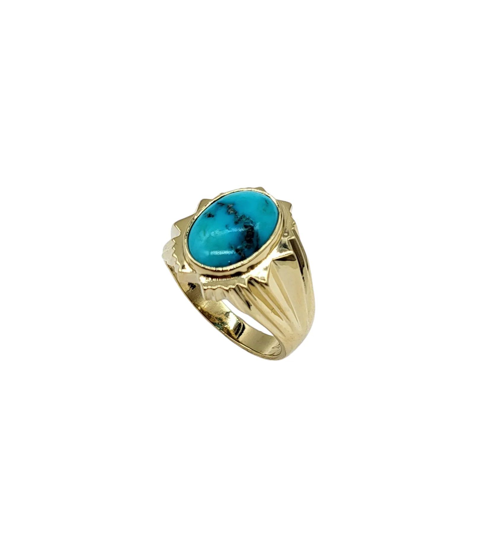 Turquoise and 14 Karat Gold 
Ring