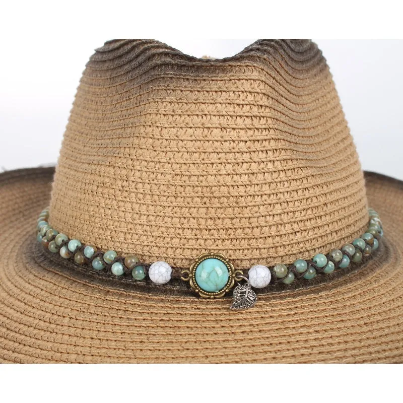 Turquoise Colorful Beaded Hat Band