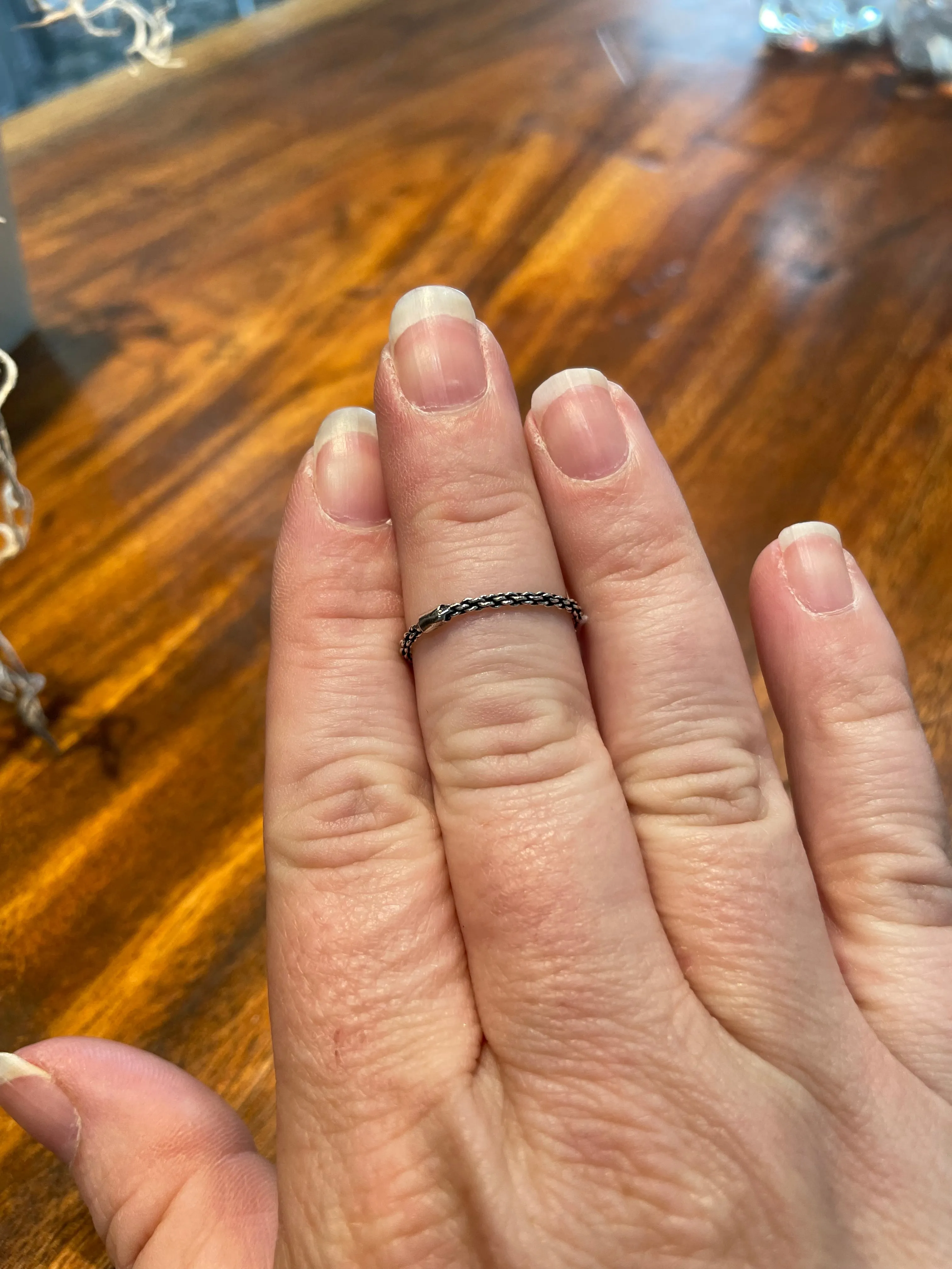 Twist Band Stacking Ring in Silver