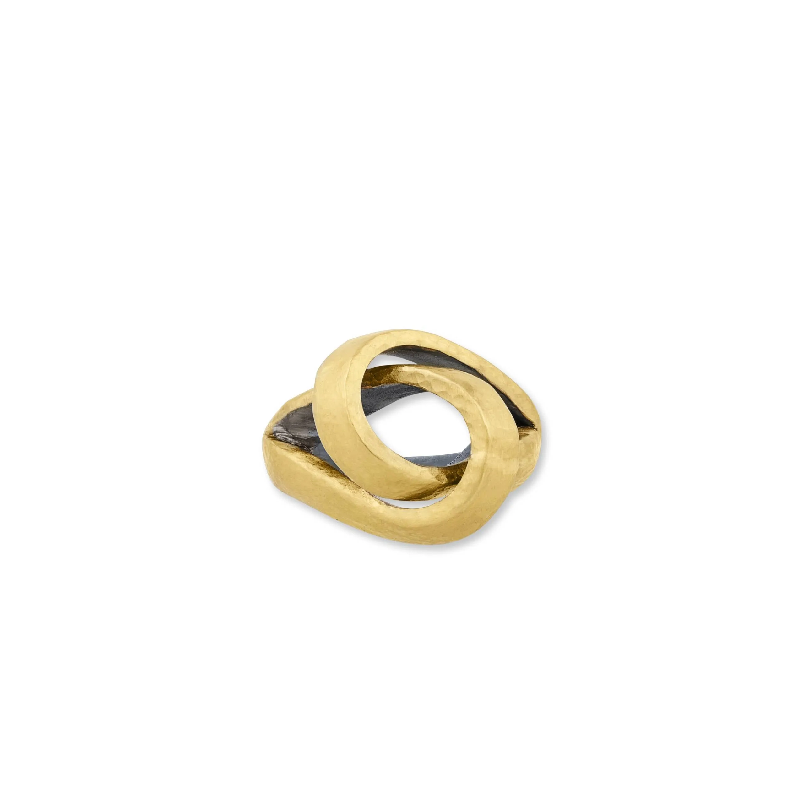 Twist Ring in 24K Fusion Gold & Oxidized Silver