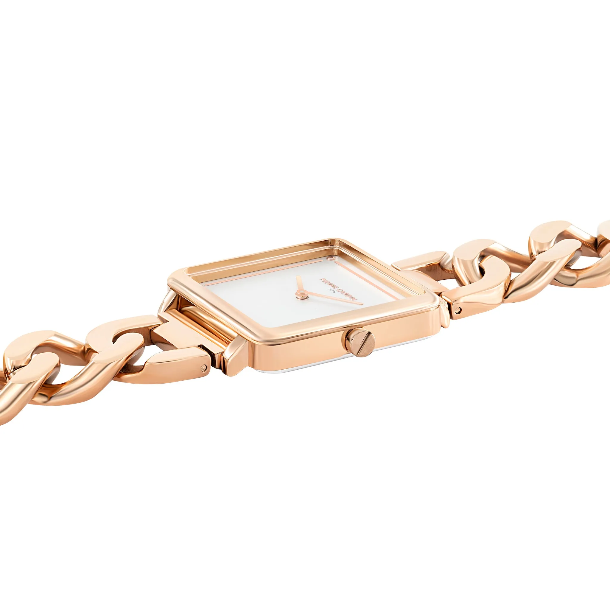 Vendôme Rose Gold Watch with Chain Metal Strap