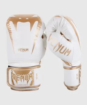 Venum Giant 3.0 Boxing Gloves - Nappa Leather - White/Gold