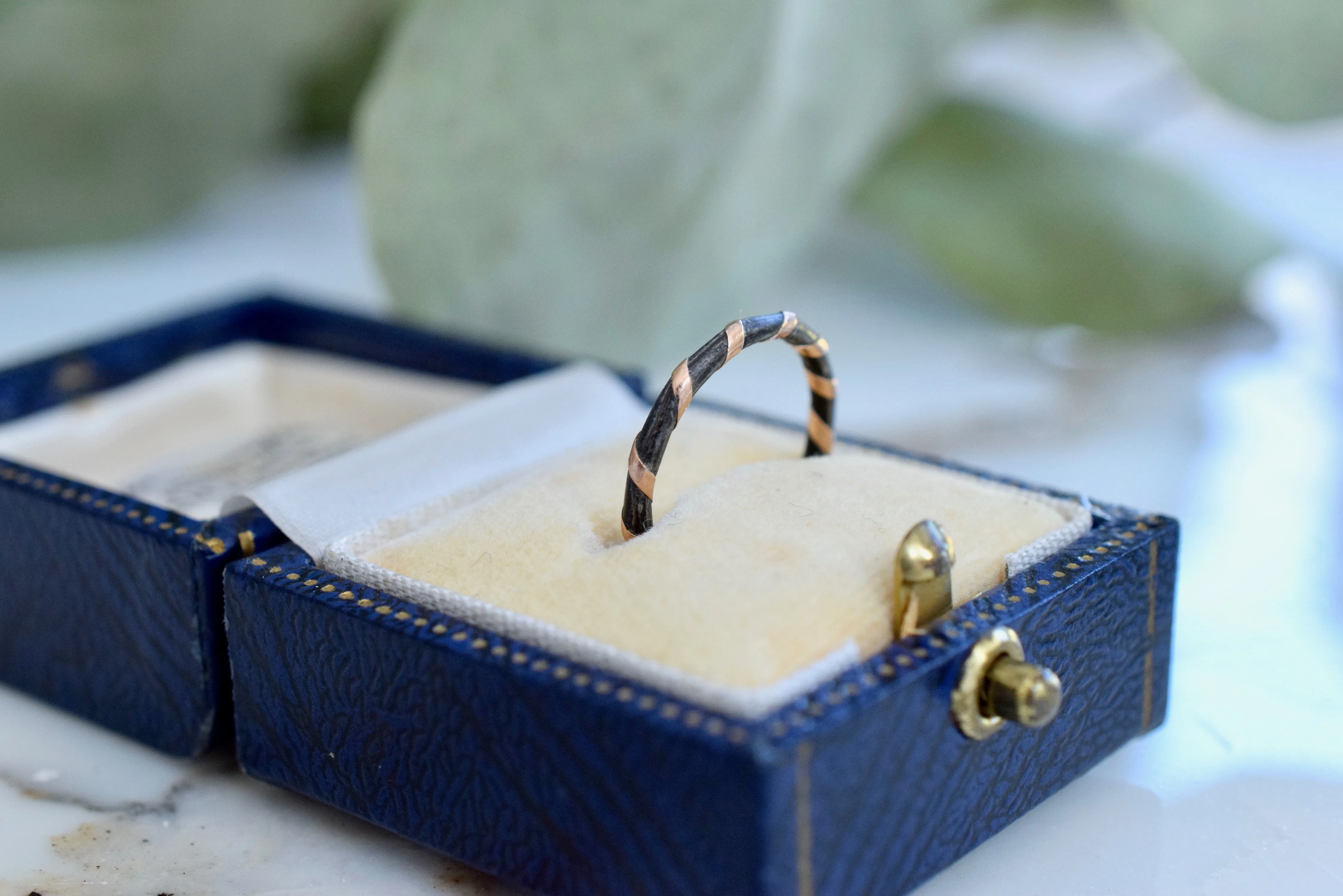 Victorian 9K Elephant Hair Ring