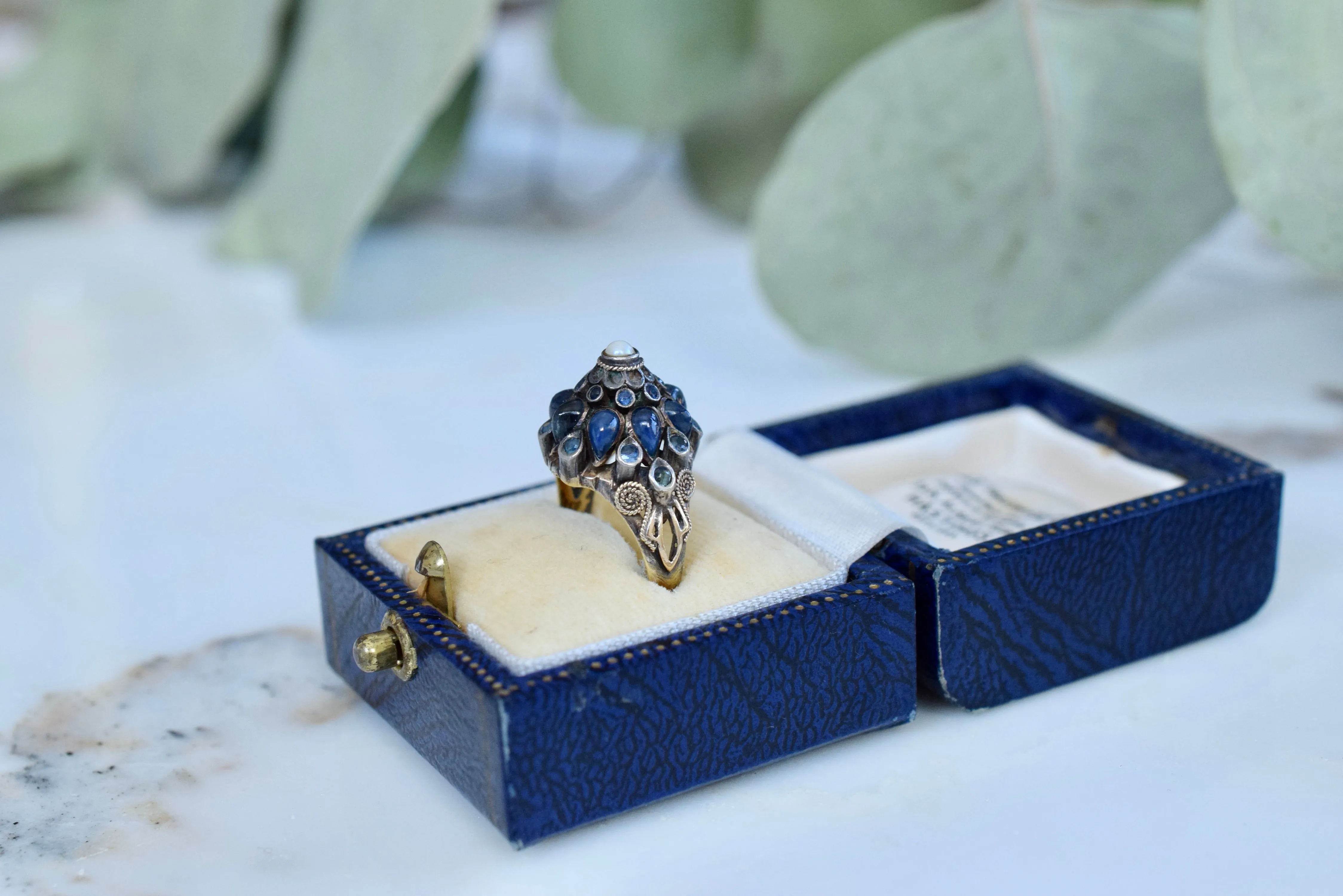 Vintage 1930s Sapphire Princess Ring