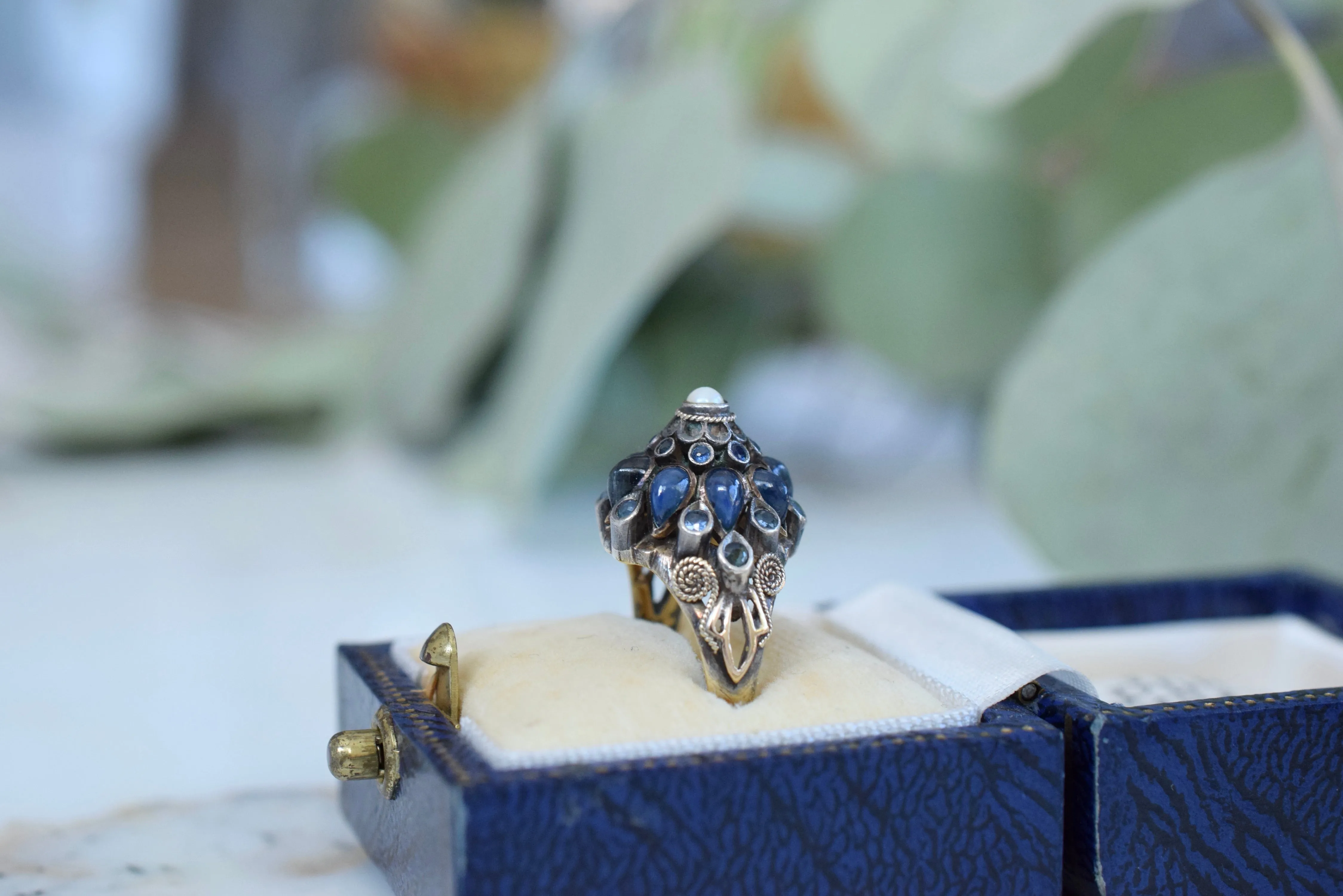 Vintage 1930s Sapphire Princess Ring