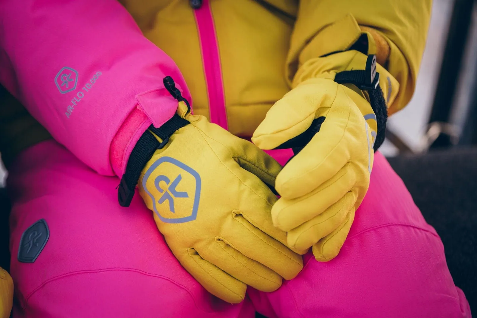 Waterproof Ski Gloves: Orange Clown Fish