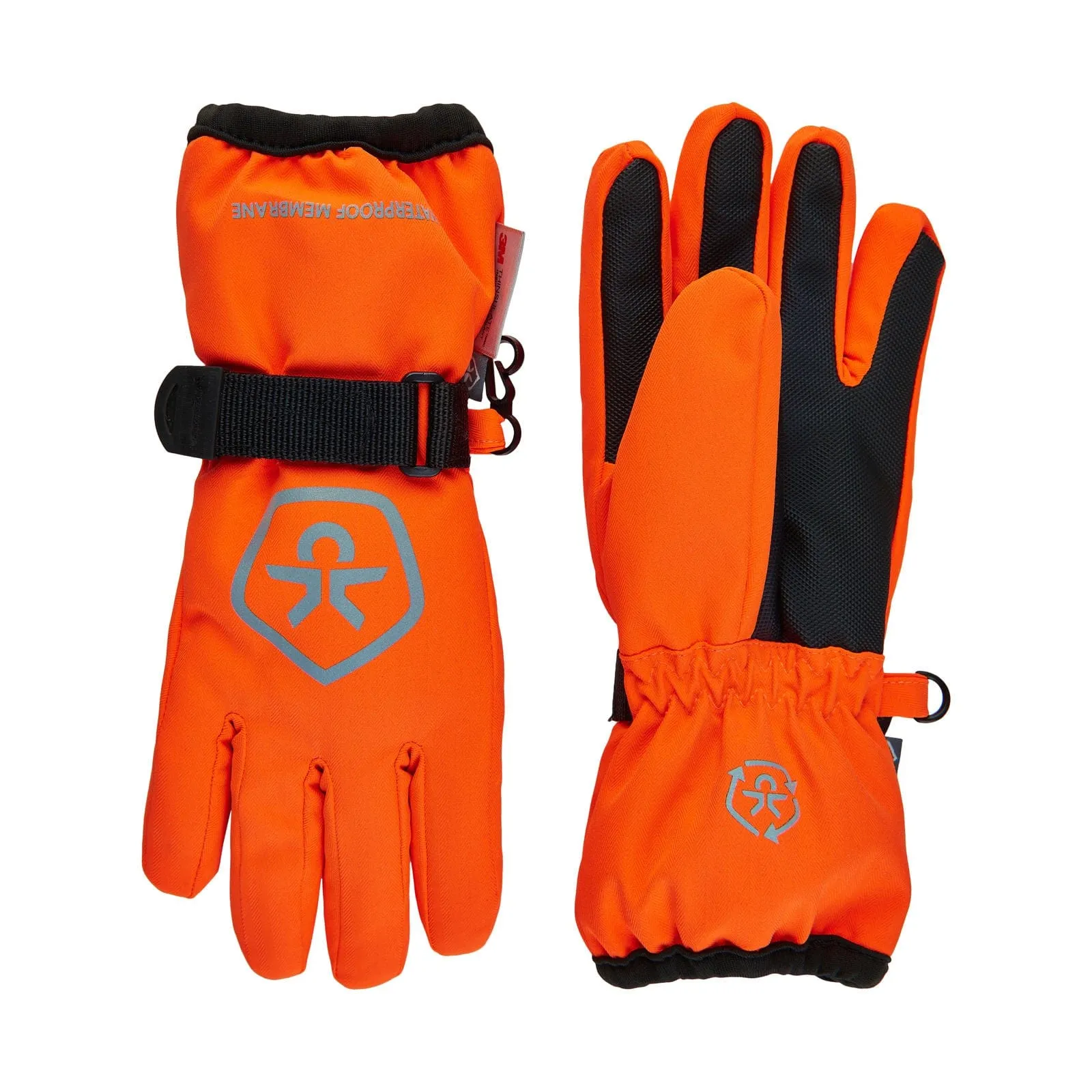 Waterproof Ski Gloves: Orange Clown Fish