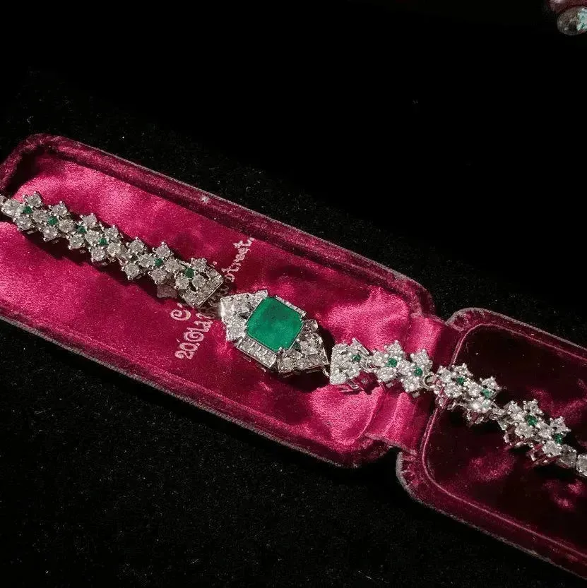 Women's Caviar Emerald Necklace Wheat Zircon Bracelet