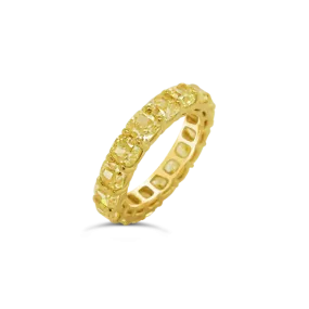 Yellow Diamond Eternity Band Ring