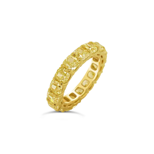 Yellow Diamond Eternity Band Ring