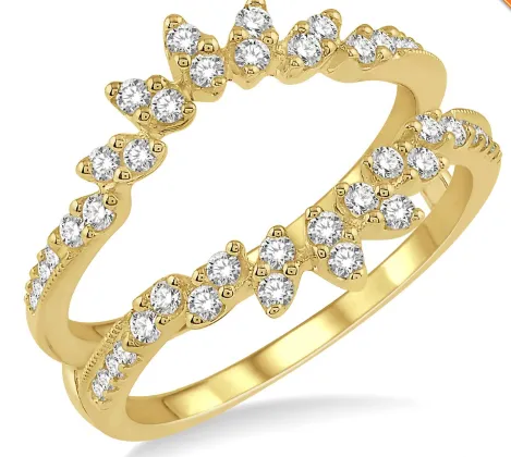 Yellow Gold Diamond Ring Guard