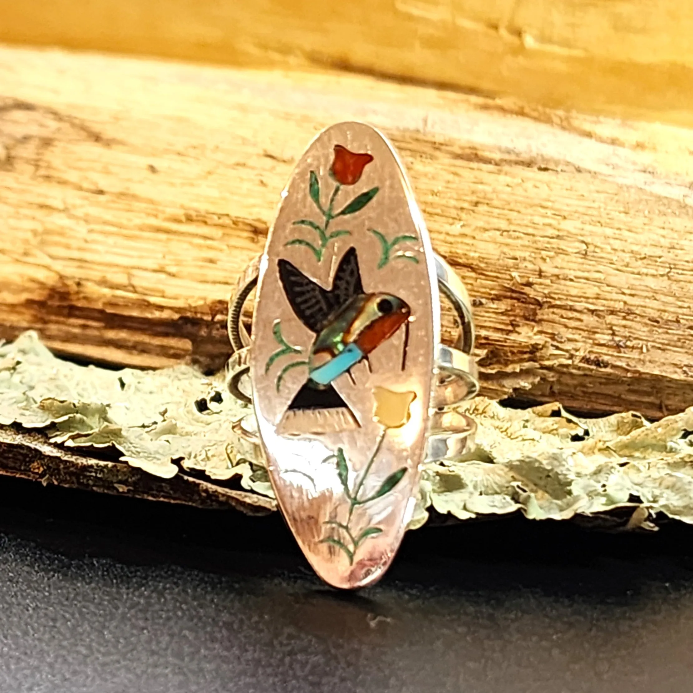 Zuni Hummingbird Ring - Size: 3